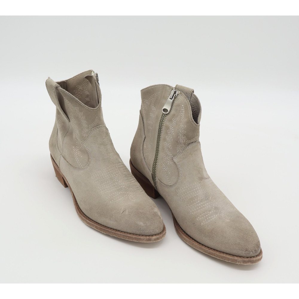 Sundance Women's Juniper Suede Western Ankle Boots Tan Sz 39 / 8.5